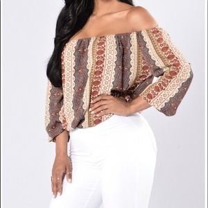Groovy Off the Shoulder Crop Top